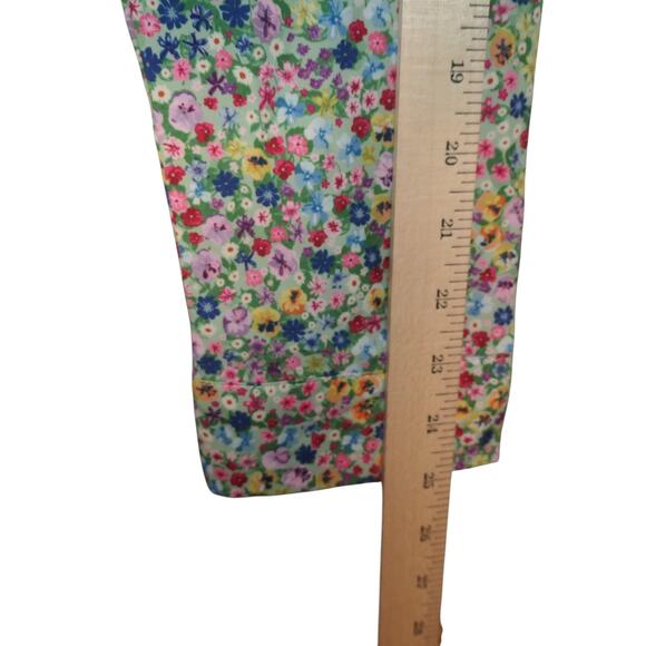 Floral Button Down Shirt Womens 2XL Colorful Long Sleeve Collared Blouse Light - Picture 9 of 12